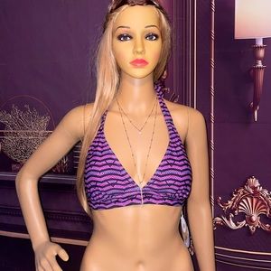 NWT PrAna Lahari Halter Swim Top in Supernova Groove Size Large